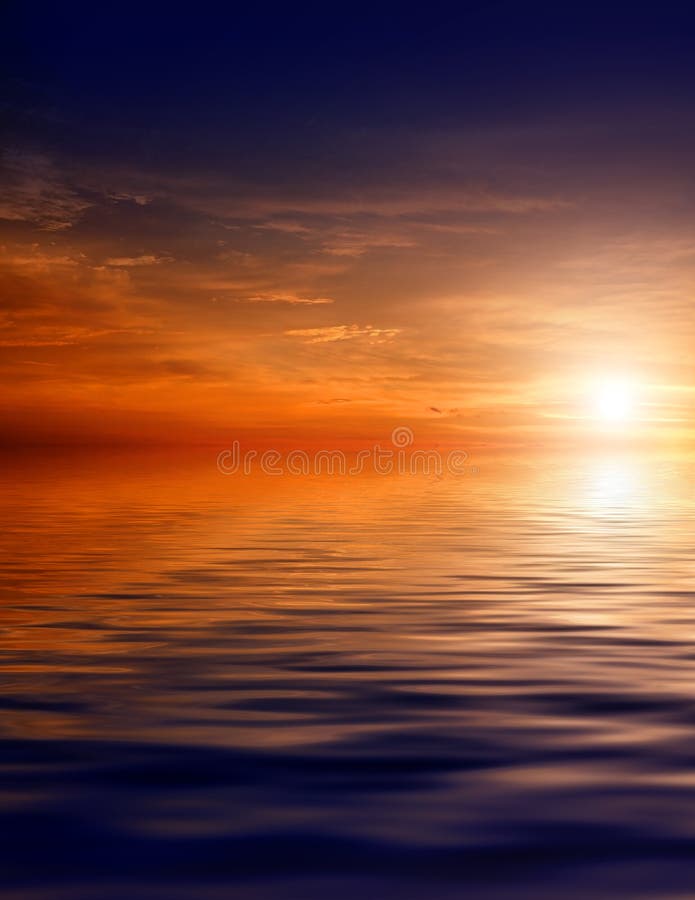 Beautiful sky with solar beams on a decline of day in reflection. Beautiful sky with solar beams on a decline of day in reflection.