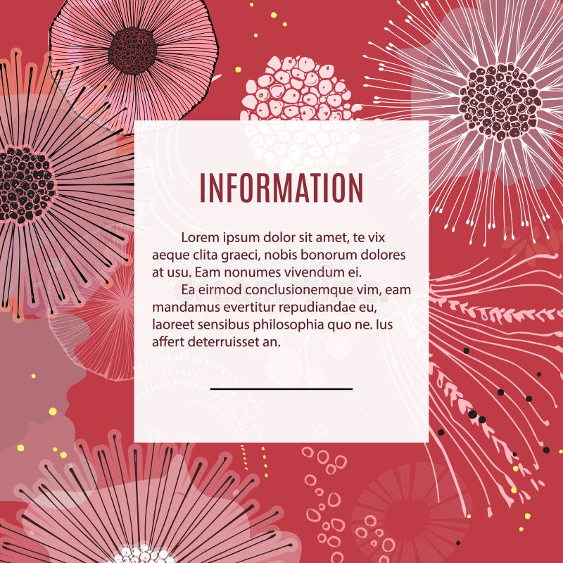 Bello fondo magico dei fiori della posta sociale creativa di media Elementi astratti d'annata di vettore con la natura illustrazione di stock Bello fondo magico dei fiori della posta sociale creativa di media Elementi astratti d'annata di vettore con la natura illustrazione di stock