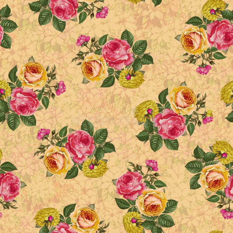 Bello fondo senza cuciture di struttura del modello di fiore royalty illustrazione gratis Bello fondo senza cuciture di struttura del modello di fiore royalty illustrazione gratis