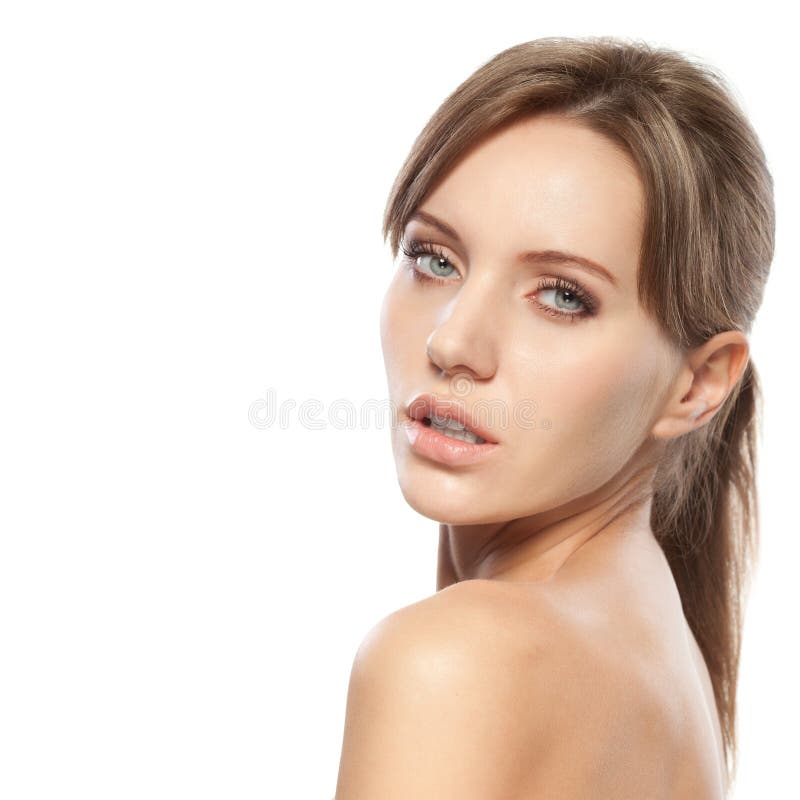 Bellissimo volto di donna fotografia stock