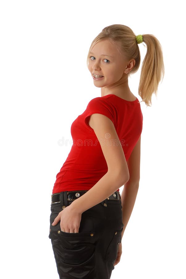 Bello piccolo biondo immagine stock. Immagine di attività 10723017