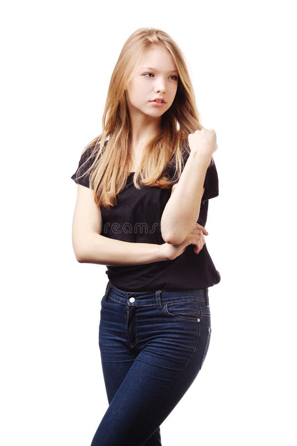 Bello ritratto teenager della ragazza fotografie stock libere da diritti Bello ritratto teenager della ragazza fotografie stock libere da diritti