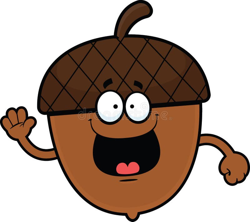 Bellota De La Historieta Feliz Ilustración del Vector - Ilustración de