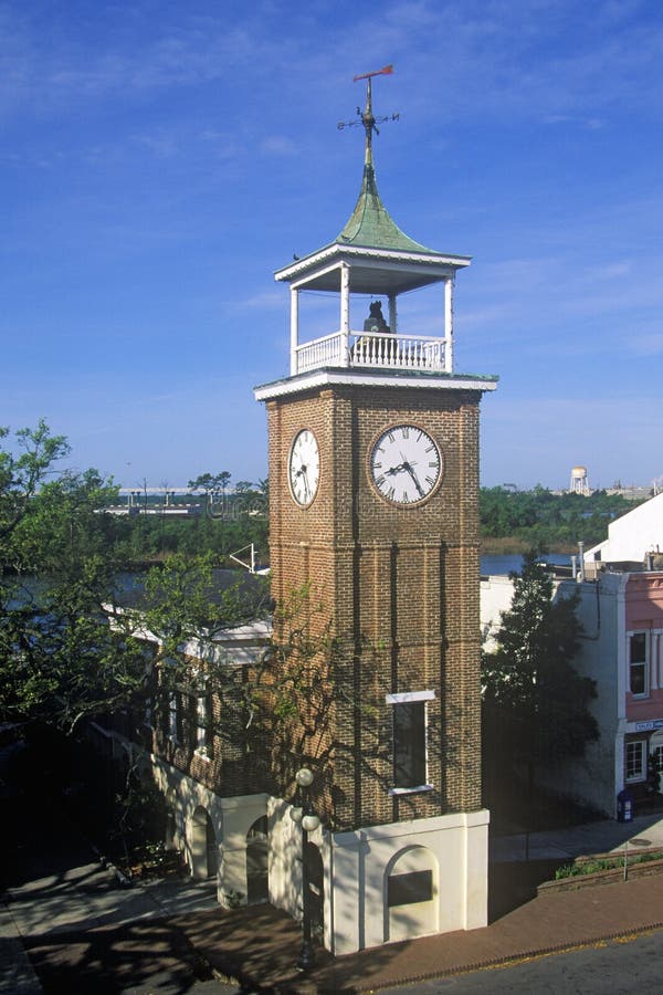 Belltower of the Rice Museum in Georgetown Historic waterfront, SC royalty free stock photo