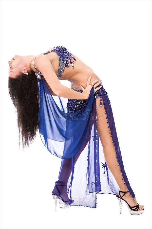 Belly dancer in blue