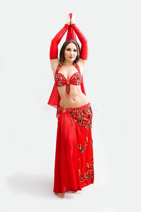 Belly dancer in red