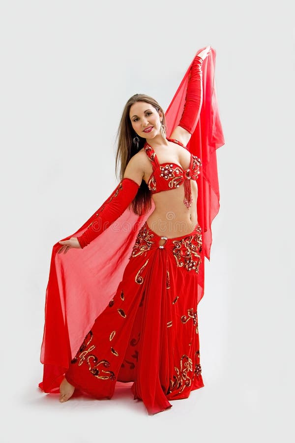 Belly dancer in red