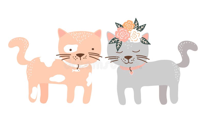 Conjunto De Gatos. Gatinho. Gatos Pretos Vermelhos Cinzentos. Vetor De Desenho  Animado Fla Ilustração do Vetor - Ilustração de tabuleiro, mentira:  275202001