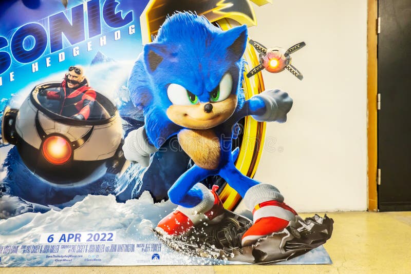 Belo Standee De Um Filme Chamado Sonic, O Display De Ouriço 2 No