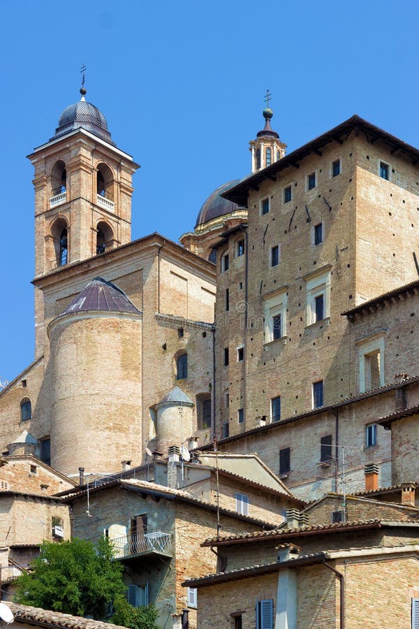 Beautiful glimpse of Urbino, medieval italian town capital of the Reinnassance. Beautiful glimpse of Urbino, medieval italian town capital of the Reinnassance