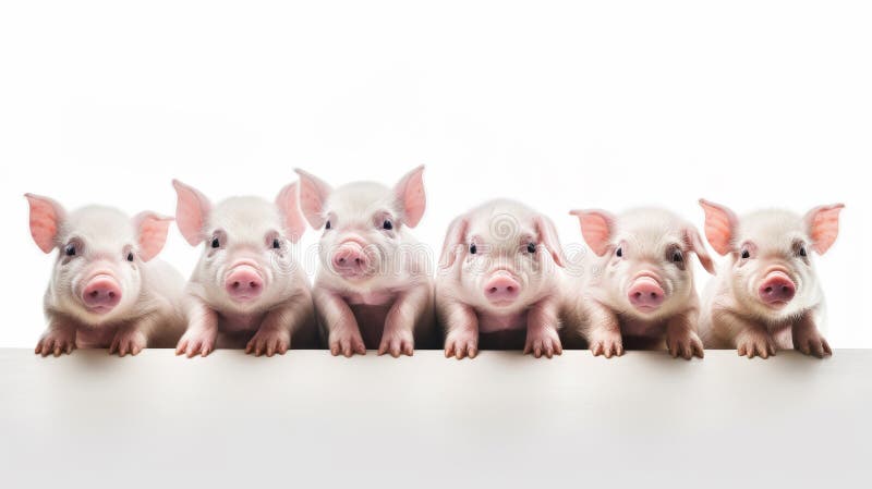 Belos leitões cor-de-rosa ilustração stock