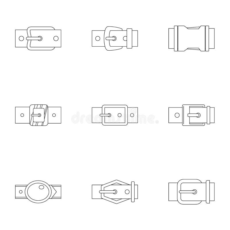 Buckle Outline Stock Illustrations – 3,208 Buckle Outline Stock ...