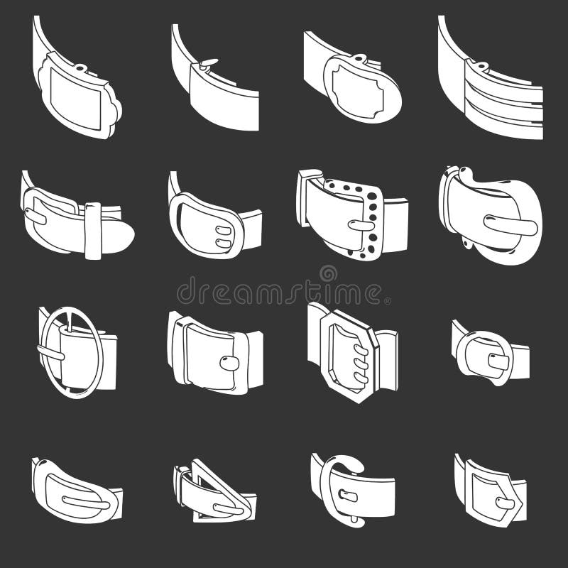 Belt Buckle Icons Stock Illustrations – 774 Belt Buckle Icons Stock ...