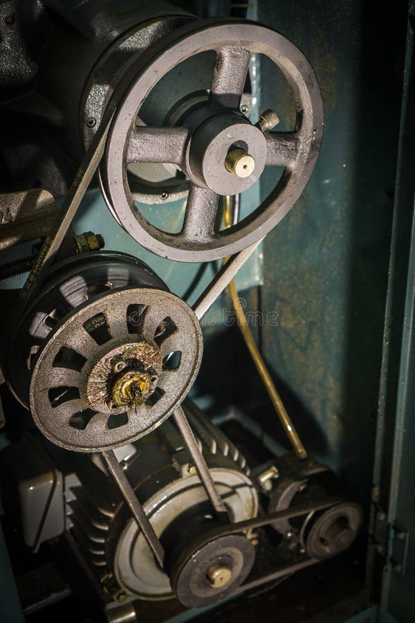 Belt Drive, A Mechanism In Which Power Is Transmitted By A Continuous Flexible Belt. Vribbed