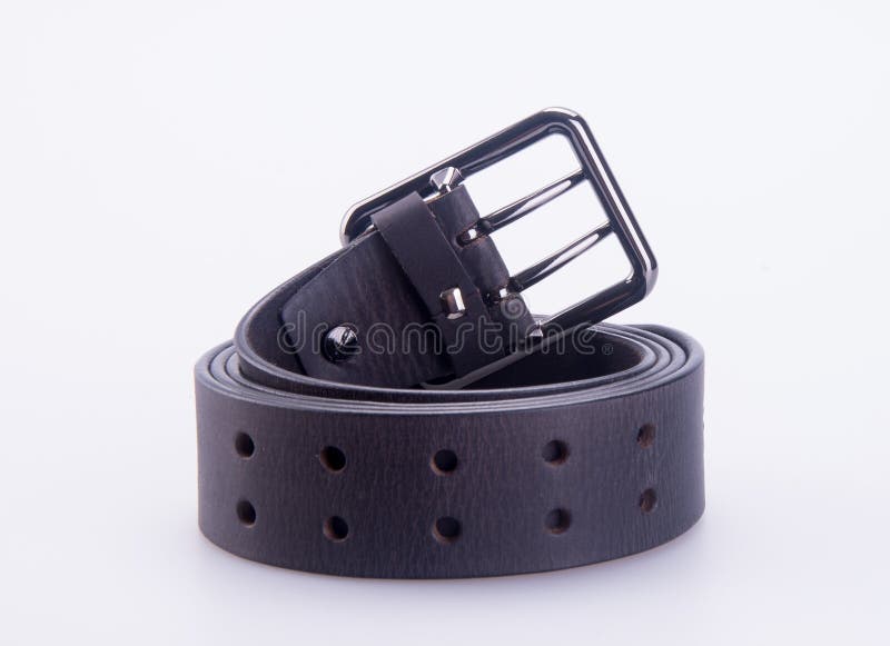 Belt or Men S Black Belt on a Background. Stock Photo - Image of ...