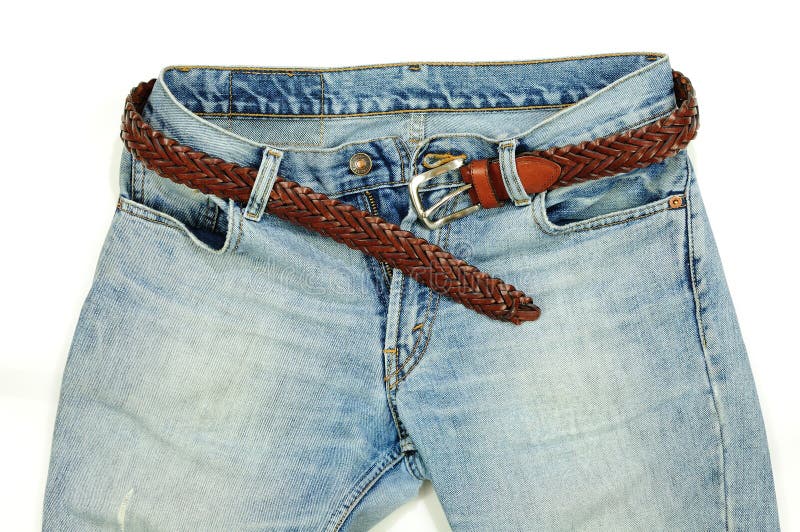 Belt over jeans open stock photo. Image of jeans, buckle 13208650