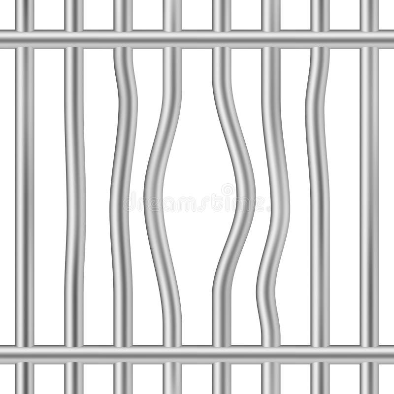 Belted Jail Bars Cage. Broken Iron Prison Cell Vector. Stock Vector -  Illustration of cell, gate: 130403437