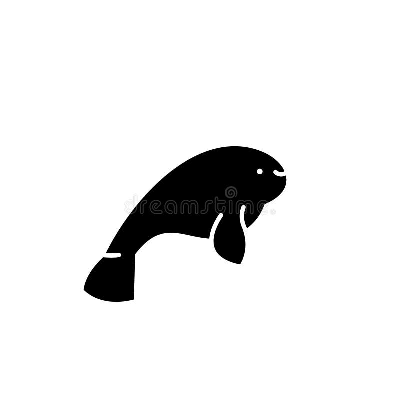Beluga Black Icon, Vector Sign on Isolated Background. Beluga Concept