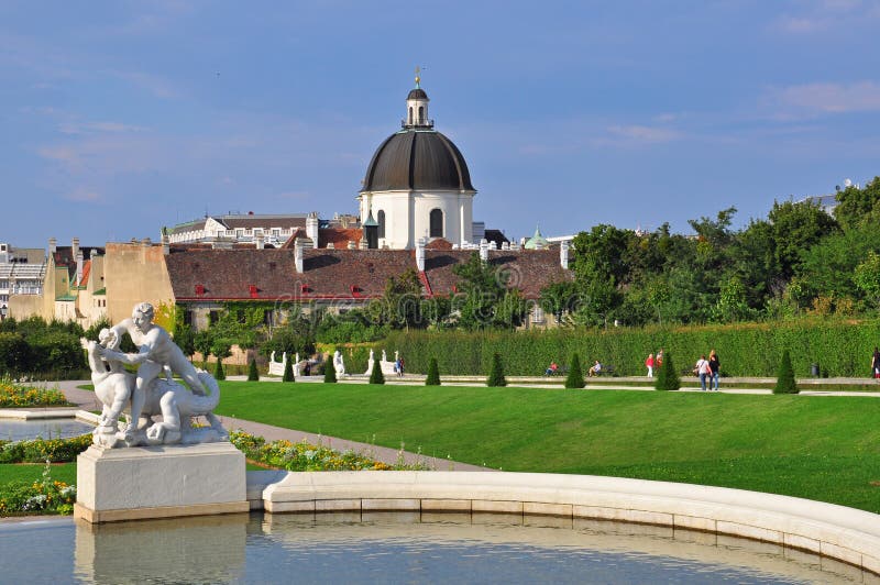 Belvedere garden stock photo. Image of residence, grass 33454124