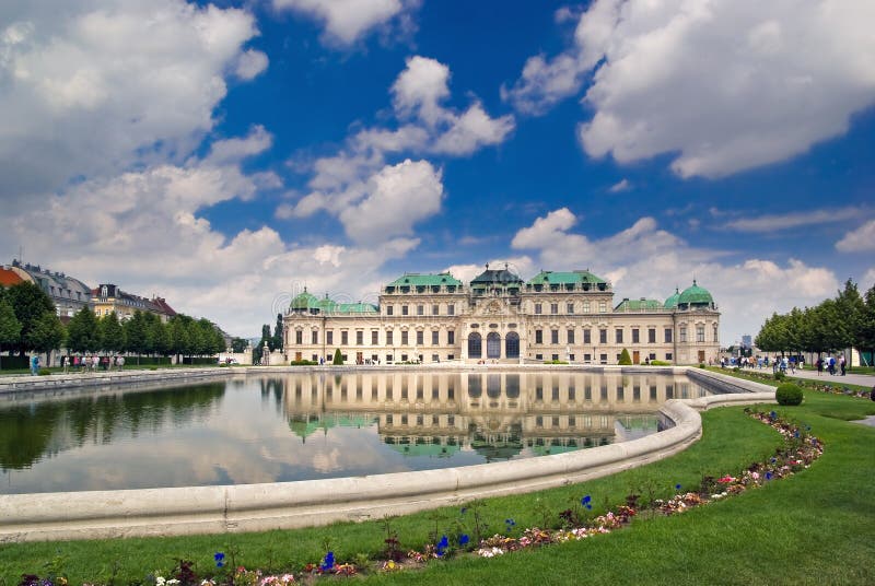 Belvedere Palace in Vienna stock photo. Image of reflection - 11006748