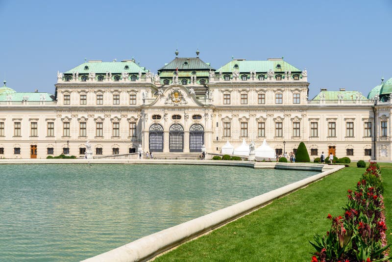 Belvedere Palace in Vienna editorial stock photo. Image of museum ...