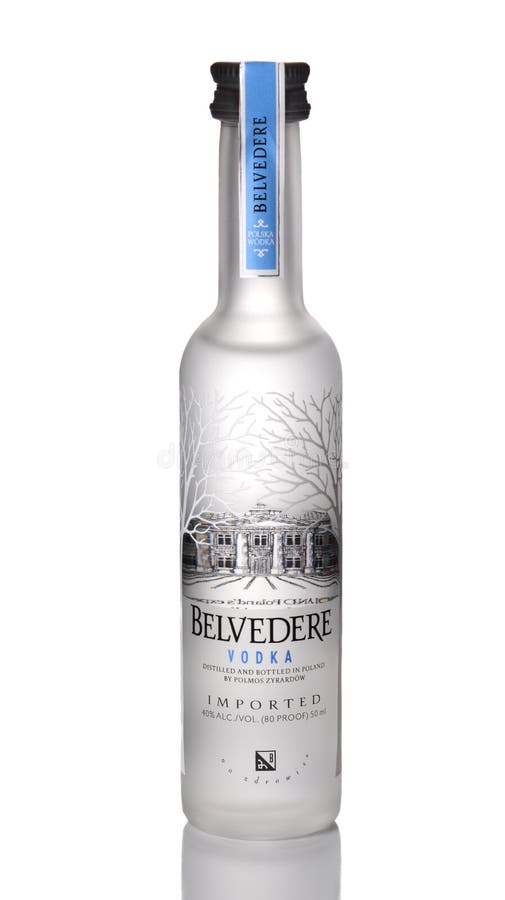 A bottle of Belvedere Vodka stock photos A bottle of Belvedere Vodka stock photos