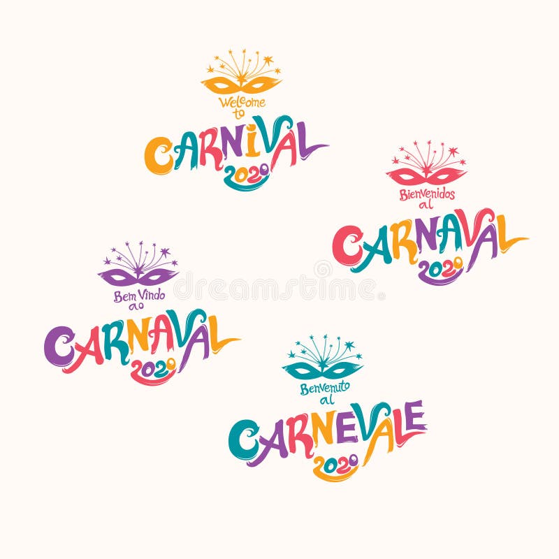 Vetores de Bienvenido Al Carnaval 2019 Logo Em Espanhol Traduzido