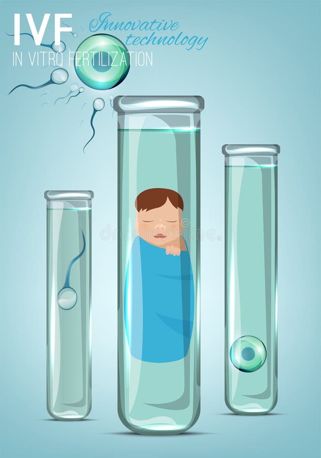 Bemestingsconcept in vitro royalty-vrije illustratie Bemestingsconcept in vitro royalty-vrije illustratie