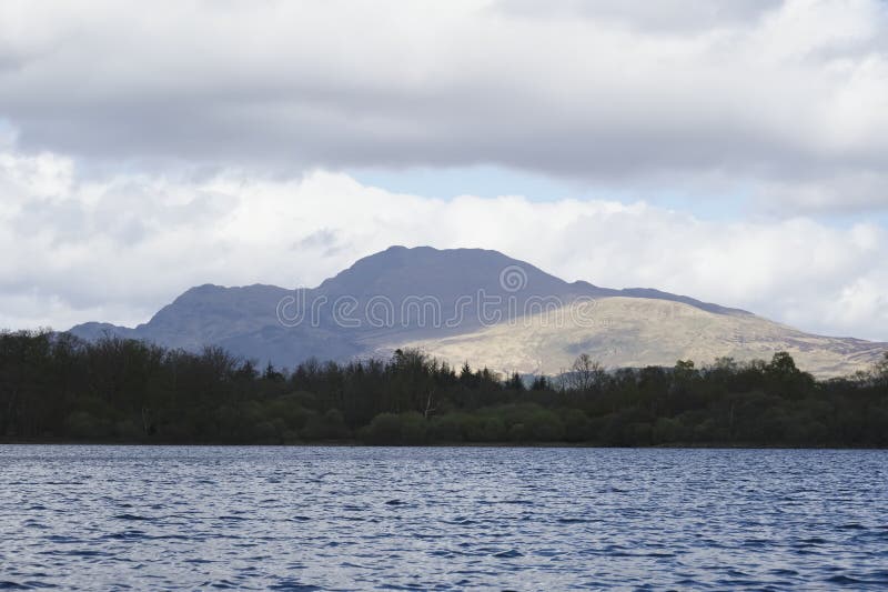 Ben Lomond View from Loch Lomond during the Summer Stock Photo Image