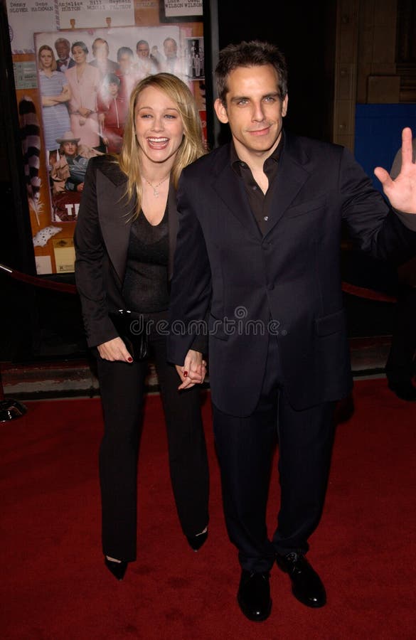 Actor BEN STILLER & wife CHRISTINE TAYLOR at the Hollywood premiere of his new movie The Royal Tenenbaums. 06DEC2001. Paul Smith/Featureflash. Actor BEN STILLER & wife CHRISTINE TAYLOR at the Hollywood premiere of his new movie The Royal Tenenbaums. 06DEC2001. Paul Smith/Featureflash