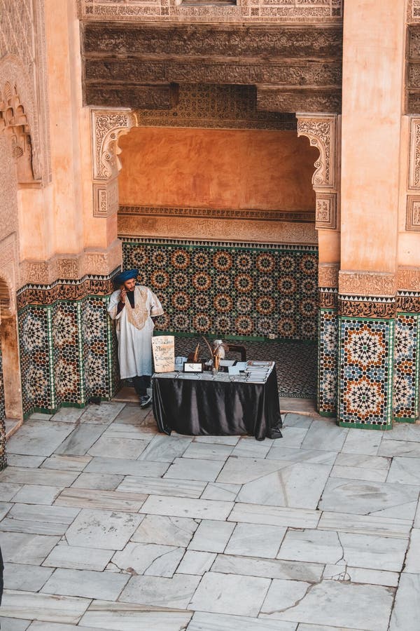 Ben Youssef Madrasa à Marrakech, Maroc image stock Ben Youssef Madrasa à Marrakech, Maroc image stock