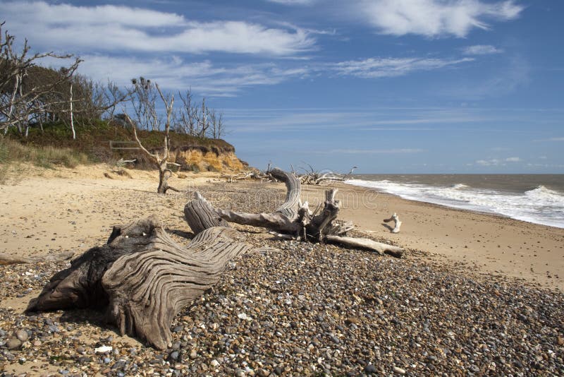Benacre Plaża, Suffolk, Anglia zdjęcie stock Benacre Plaża, Suffolk, Anglia zdjęcie stock