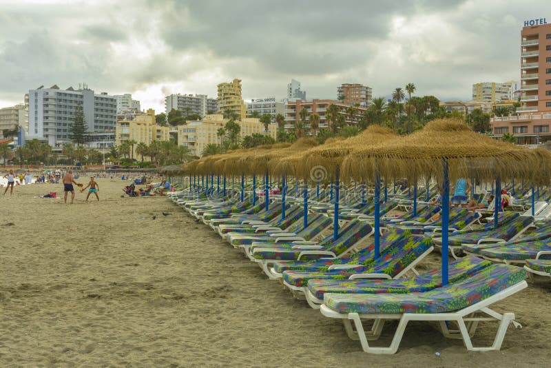 Benalmadenastrand, Andalucia provincie, Spanje stock afbeeldingen Benalmadenastrand, Andalucia provincie, Spanje stock afbeeldingen