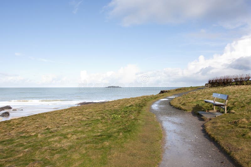 Bench and footpath