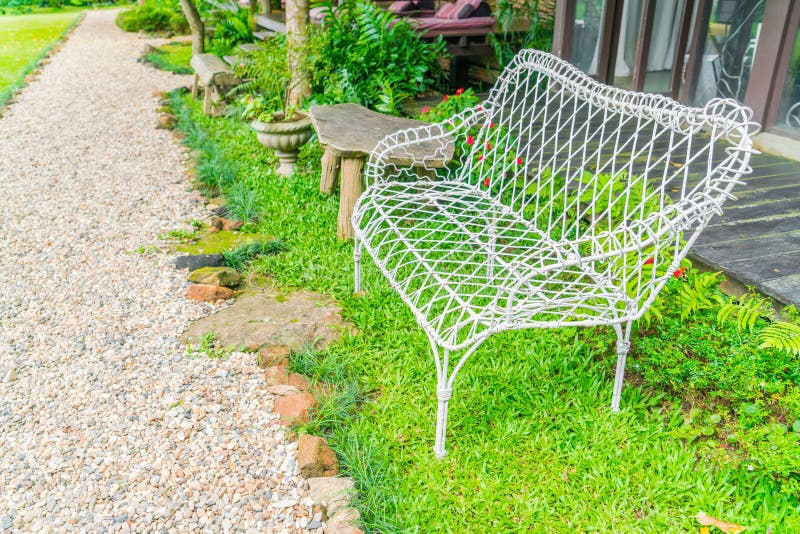 Bench in the green park . stock image. Image of chair 90172337