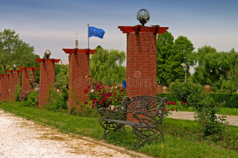 Bench in park