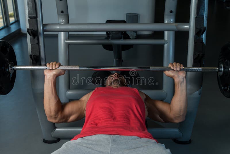 Bench Press at Gym stock image. Image of exercise, gymnastics 35470159