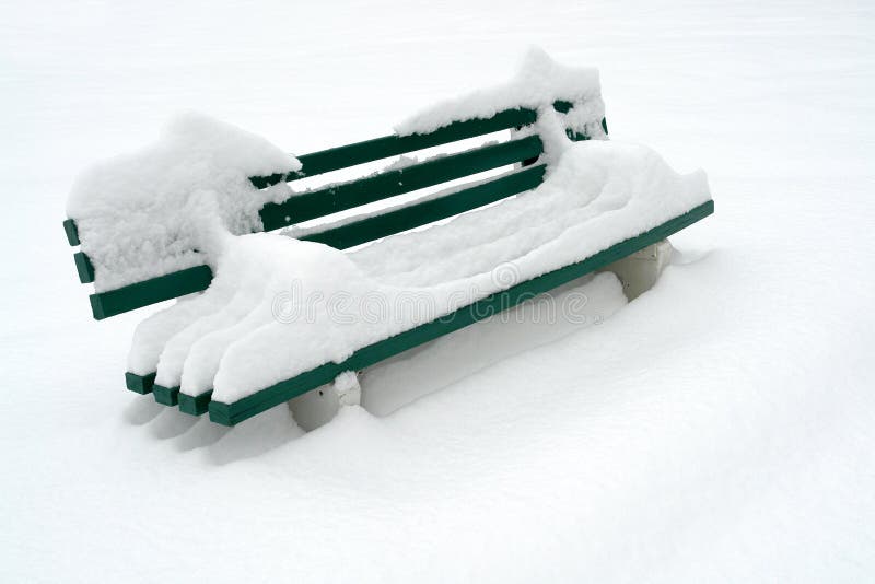 Bench in snow