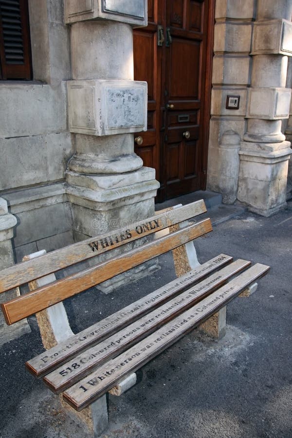 WHITES ONLY Bench In Cape Town, South Africa Stock Image Image of