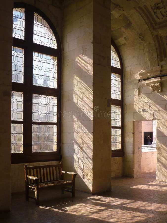 Bench by a window