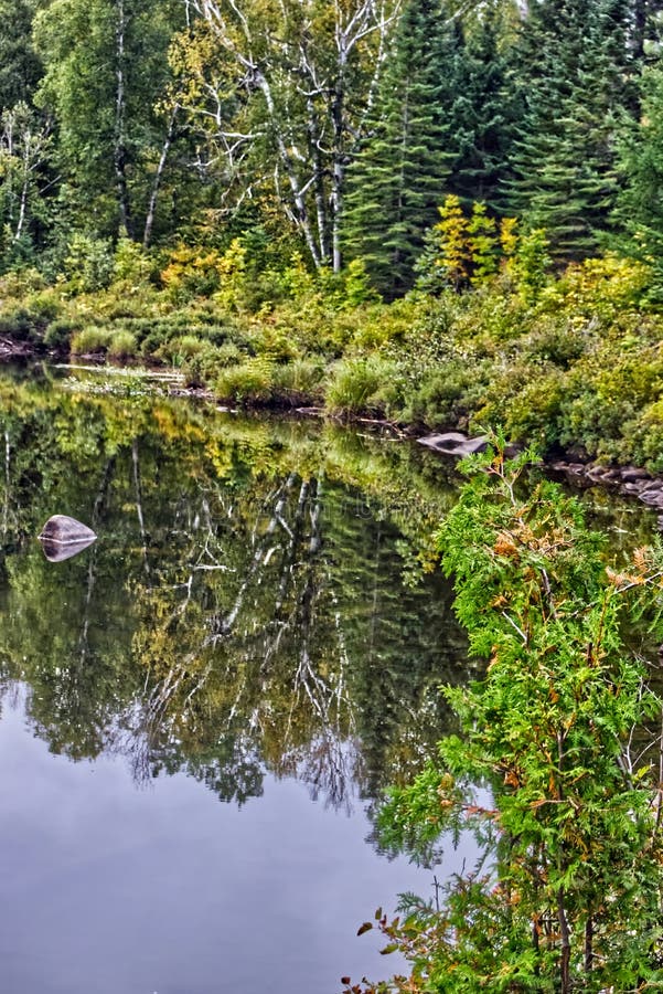 Bend in the River and Reflections Current River, Thunder Bay, on