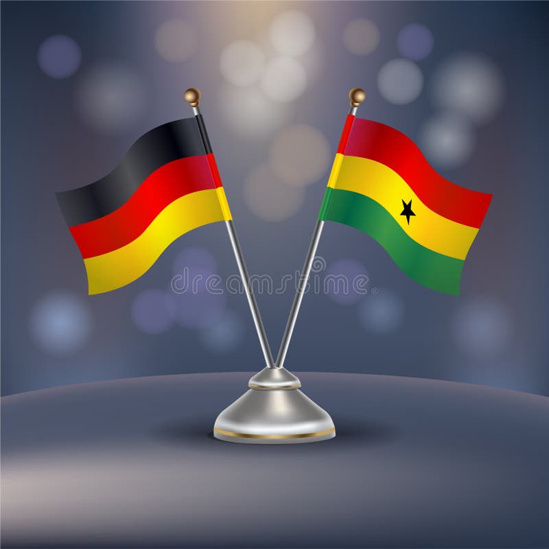 Germany and Ghana flag Relation royalty free illustration