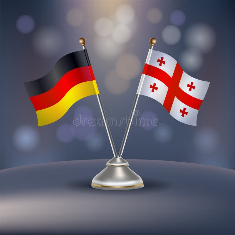 Germany and Ghana flag Relation vector illustration
