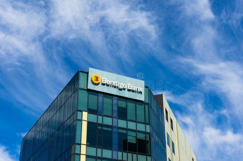 Bendigo-Bankfilialegebäude auf der 120 Hafen-Esplanade, Docklands stockbilder Bendigo-Bankfilialegebäude auf der 120 Hafen-Esplanade, Docklands stockbilder