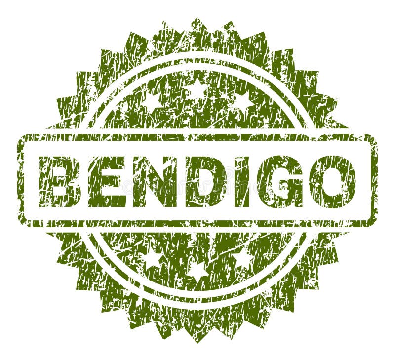 Scratched Textured BENDIGO Stamp Seal Stock Vector Illustration of
