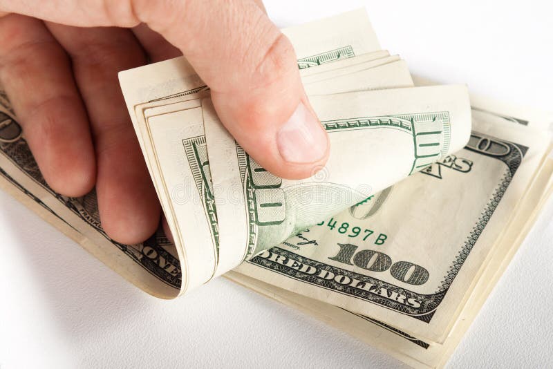 Bending money stock photos