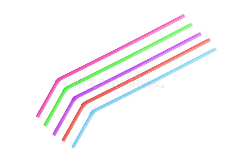 Bendy drinking straws royalty free stock images
