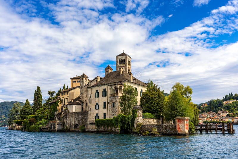 Benedictine monastery on San Giulio island in Italy.