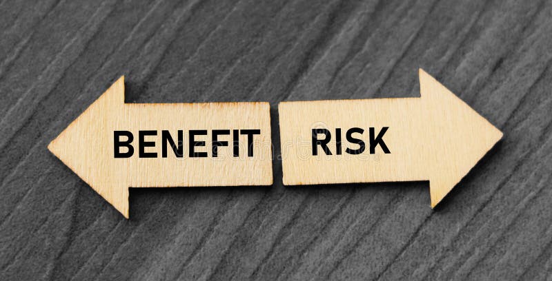 Risk Vs Benefit In Balance. Concept Of Equilibrium. Balance Scales On