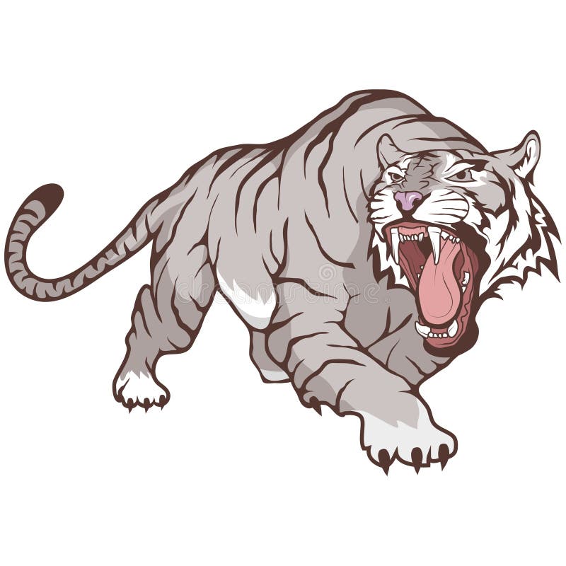 bengal biały tygrys ilustracja wektor bengal biały tygrys ilustracja wektor